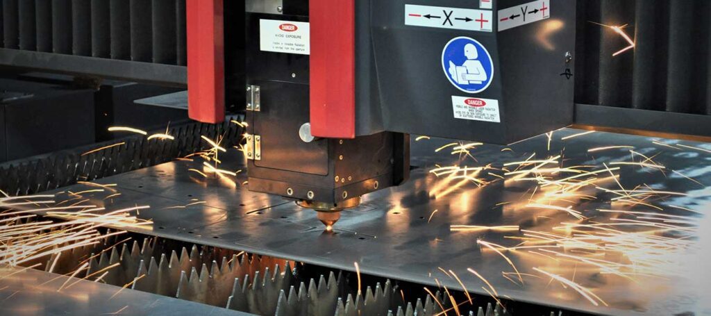 Laser cutting services - Miro's 8000-watt fiber laser can cut aluminum up to ½” thick, stainless steel up to ¾”, and mild steel up to 1”