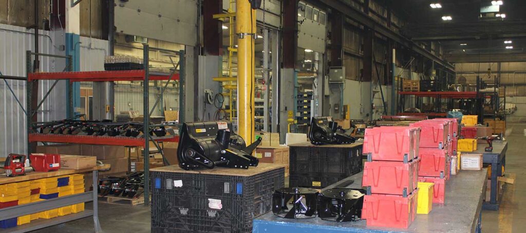 A photograph of the interior of Miro Manufacturing's expanded metal stamping and fabrication facilities.