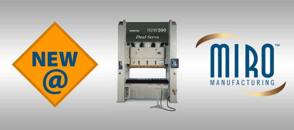 MIro's new Komatsu H2W300 330 ton servo press.